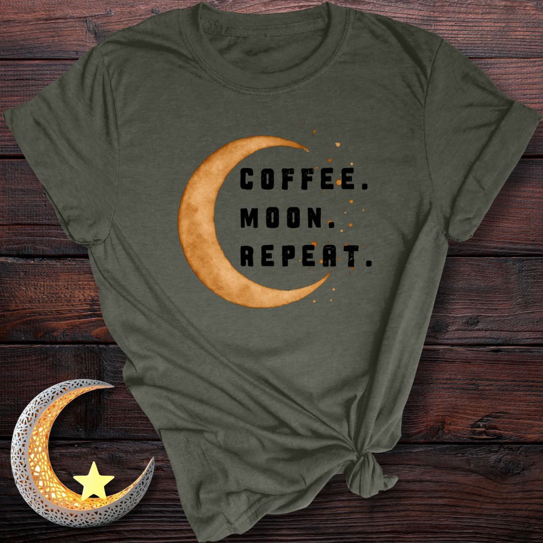 Coffee. Moon. Repeat. T-Shirt